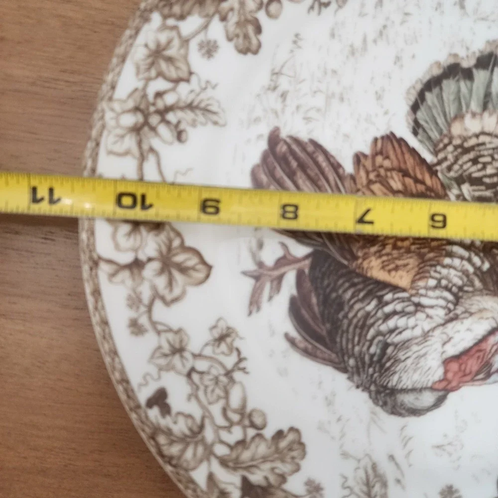 2-Williams Sonoma Plymouth Turkey Dinner Plate 10 1/2